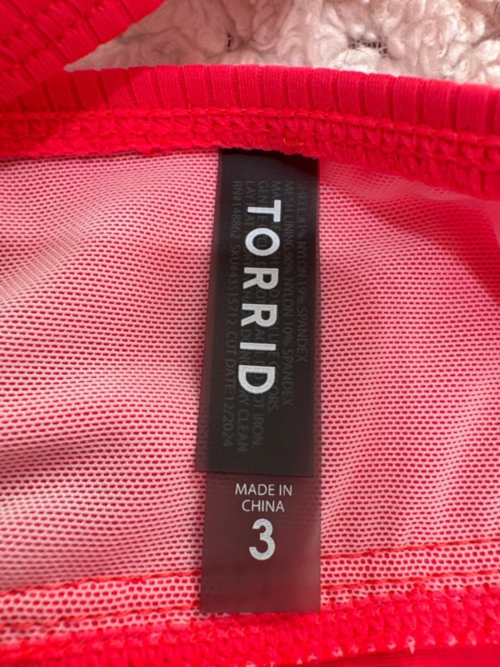 Torrid  Coral Swimsuit Set - Picture 2 of 6